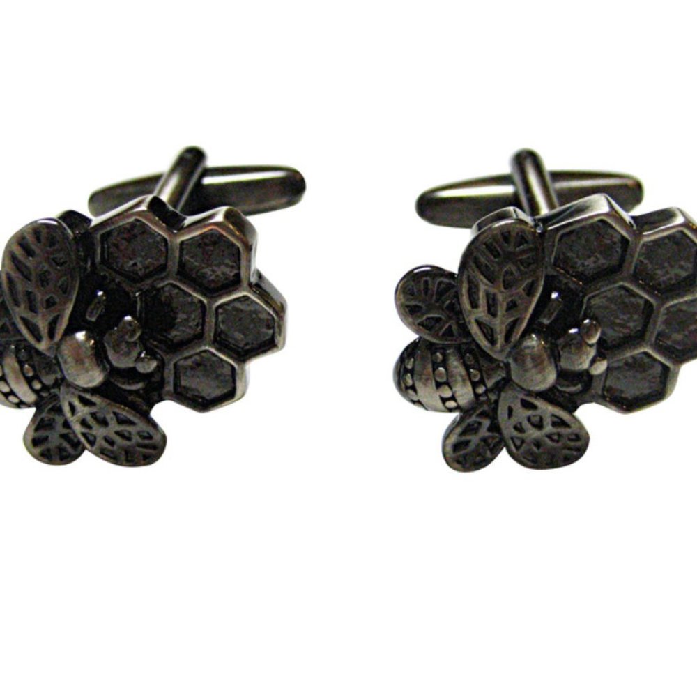 Bee And Bee Hive Cufflinks